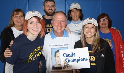 Chad’s Champions get ready to join the HERO Walk on Sunday, October 1, 2016. From left are Darlene Waggner, Melanie Horne, Matthew Waggner, Michael Horne, Laura Horne, Jamie Waggner and Dawn Ann Desfosse Applegate.